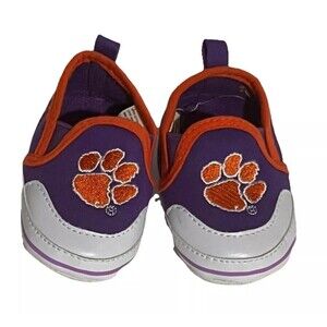 NCAA Clemson University SC Tigers Baby Soft Sole Shoes Orange Regalia US Size 3